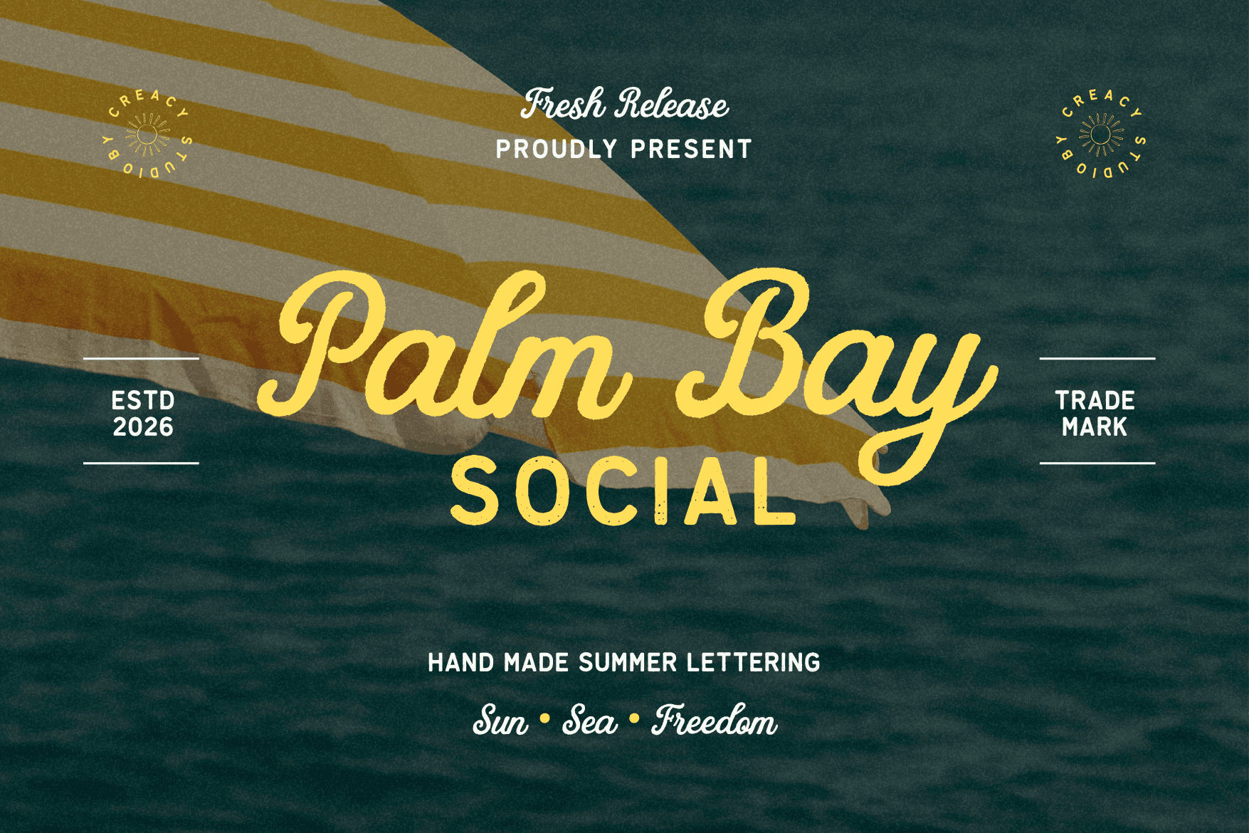 Palm Bay Font Duo vintage summer font preview